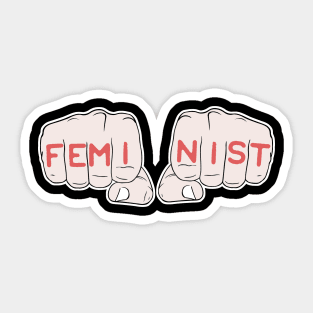 Feminist Tattoo Knuckles Sticker